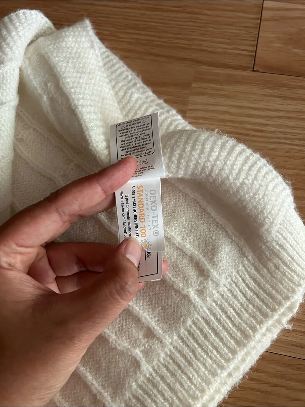 Bonbini New York Ivory Cable Knit Baby Blanket 0-6 months